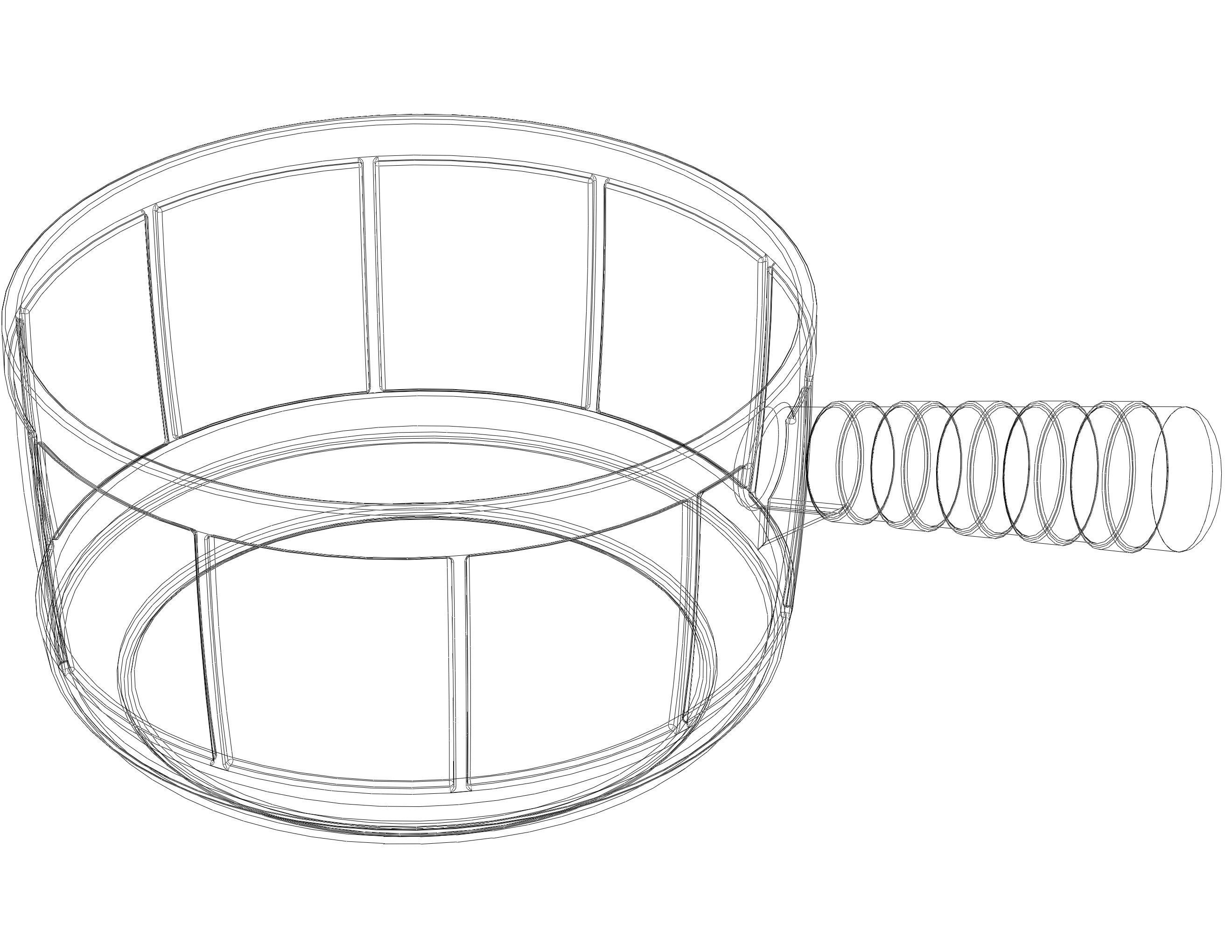 Plastic Round Dipper 1L 3D print model_12
