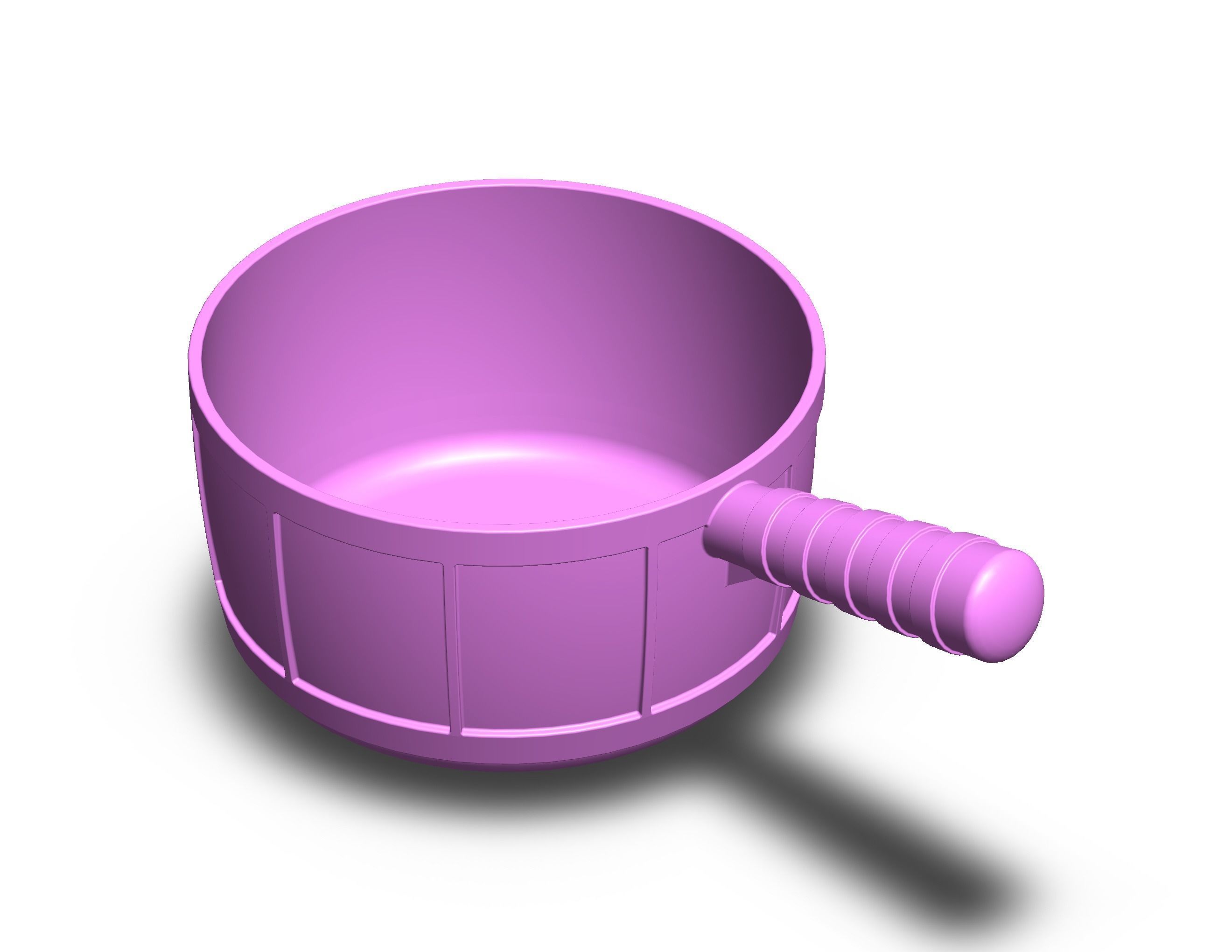 Plastic Round Dipper 1L 3D print model_9