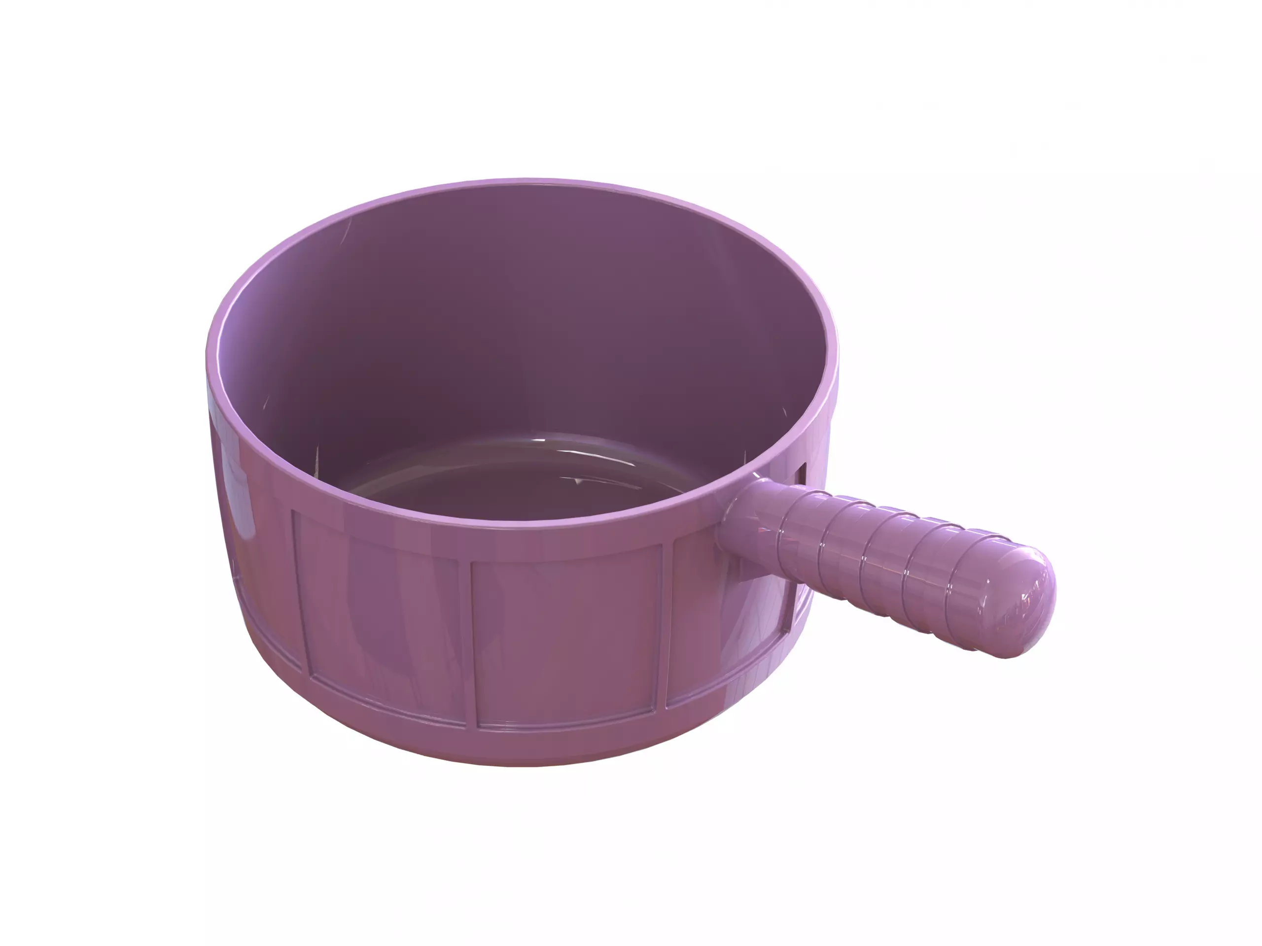 Plastic Round Dipper 1L 3D print model_0