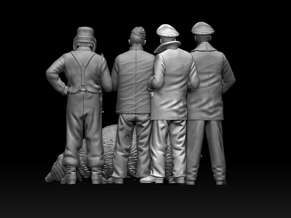GERMAN sailors and polar bear 3D print model_22