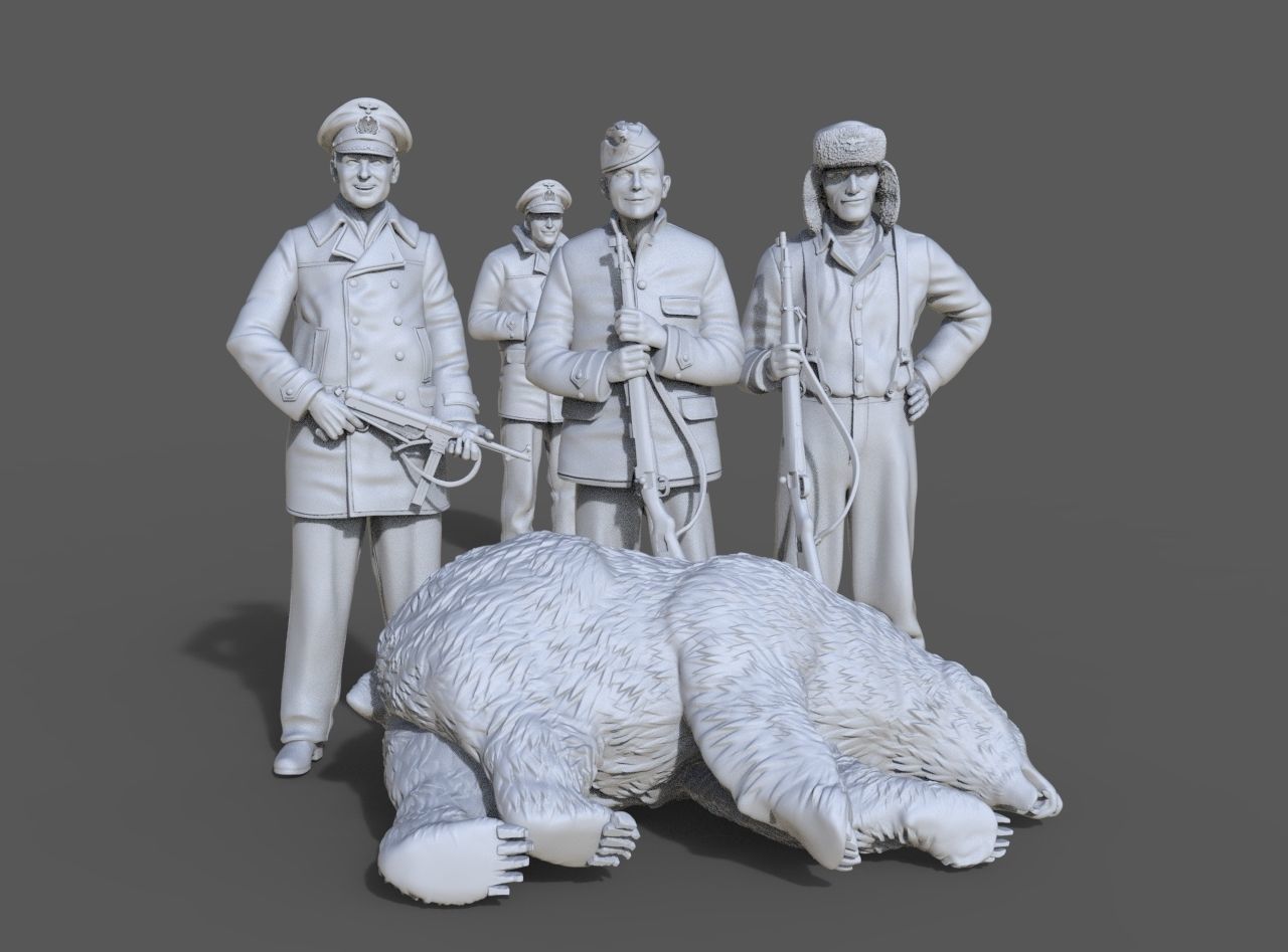 GERMAN sailors and polar bear 3D print model_16