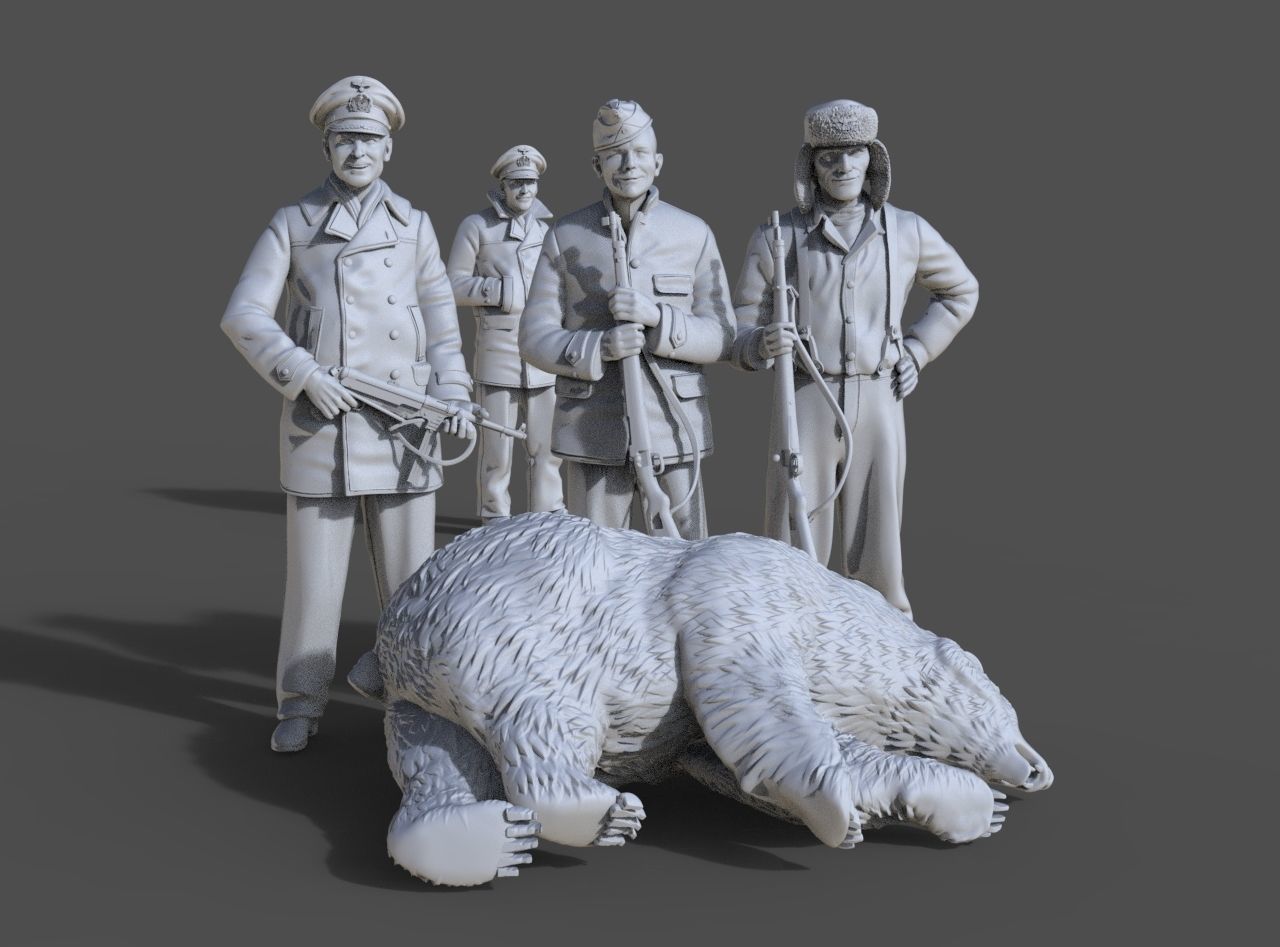 GERMAN sailors and polar bear 3D print model_12