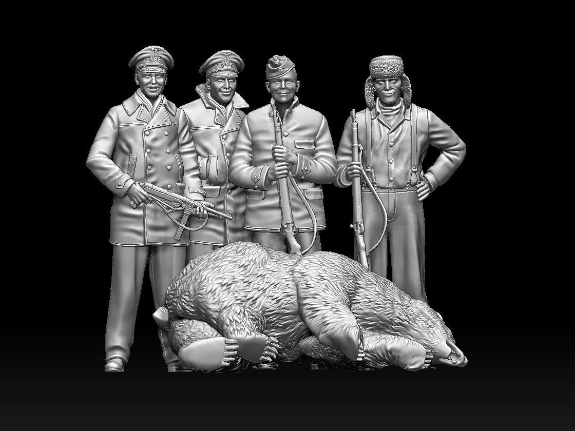 GERMAN sailors and polar bear 3D print model_15