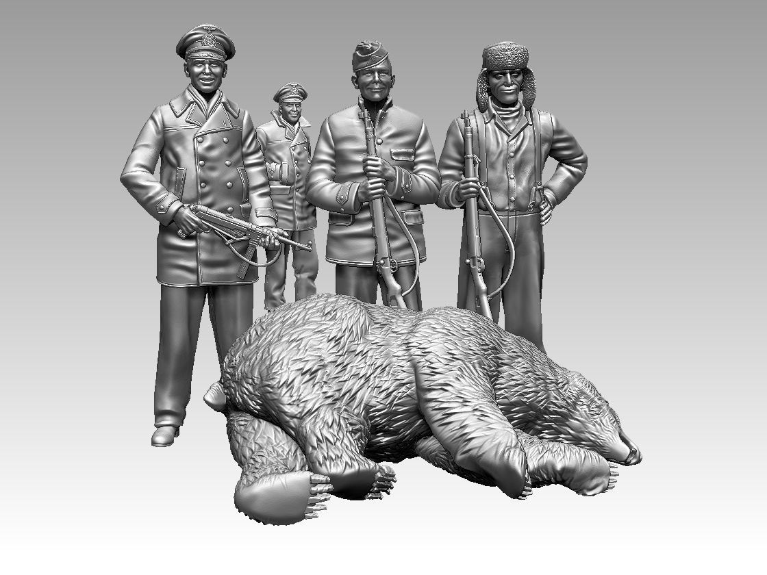 GERMAN sailors and polar bear 3D print model_8
