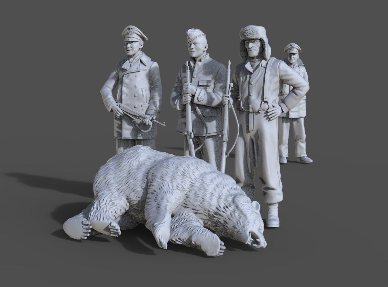 GERMAN sailors and polar bear 3D print model_21