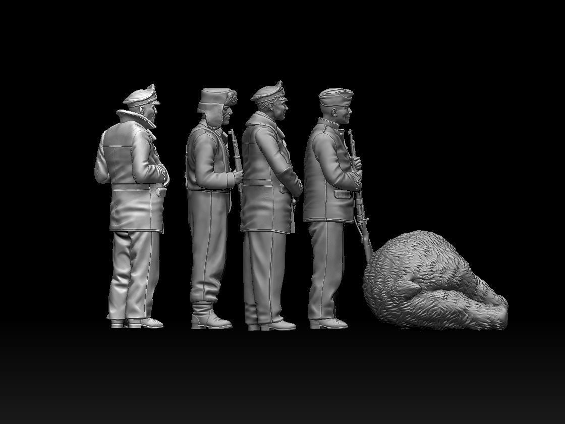 GERMAN sailors and polar bear 3D print model_14