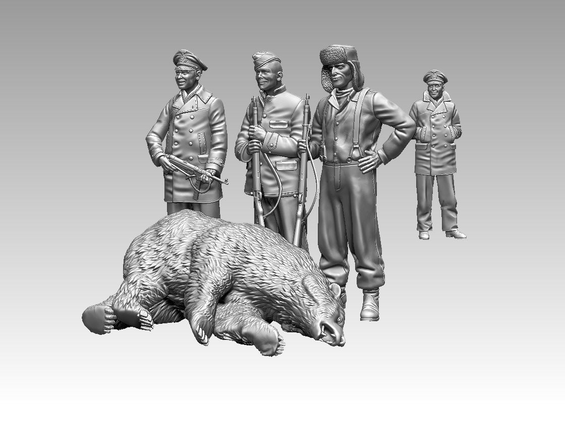 GERMAN sailors and polar bear 3D print model_9