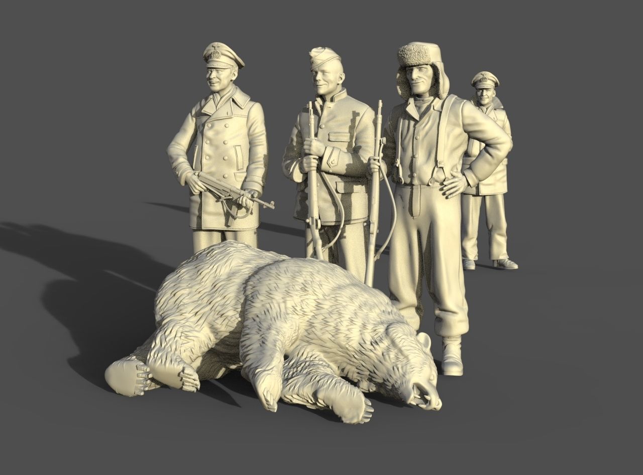 GERMAN sailors and polar bear 3D print model_19
