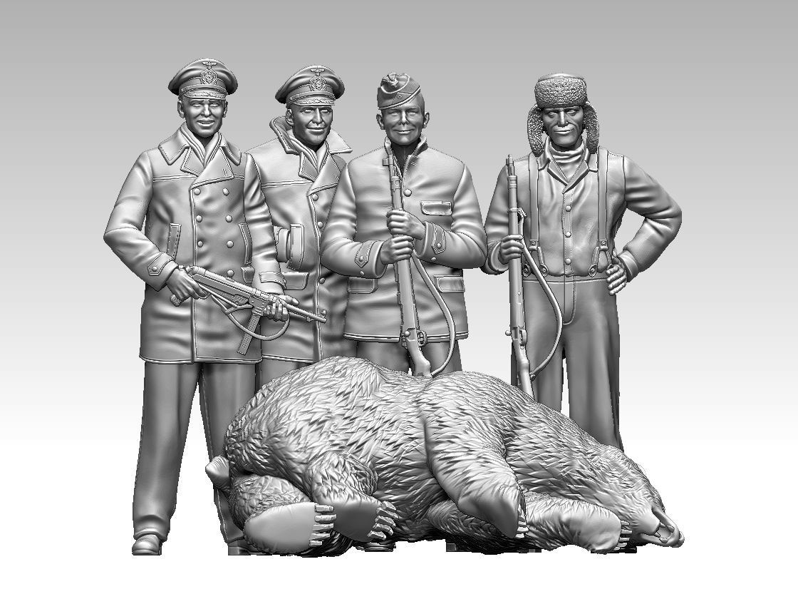 GERMAN sailors and polar bear 3D print model_18