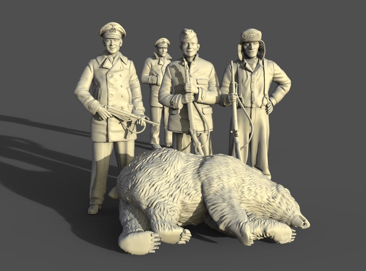 GERMAN sailors and polar bear 3D print model_20