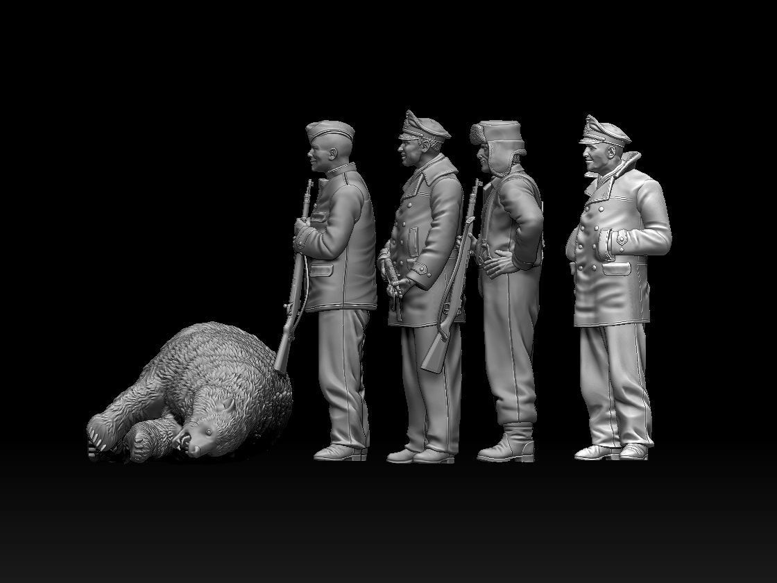 GERMAN sailors and polar bear 3D print model_11