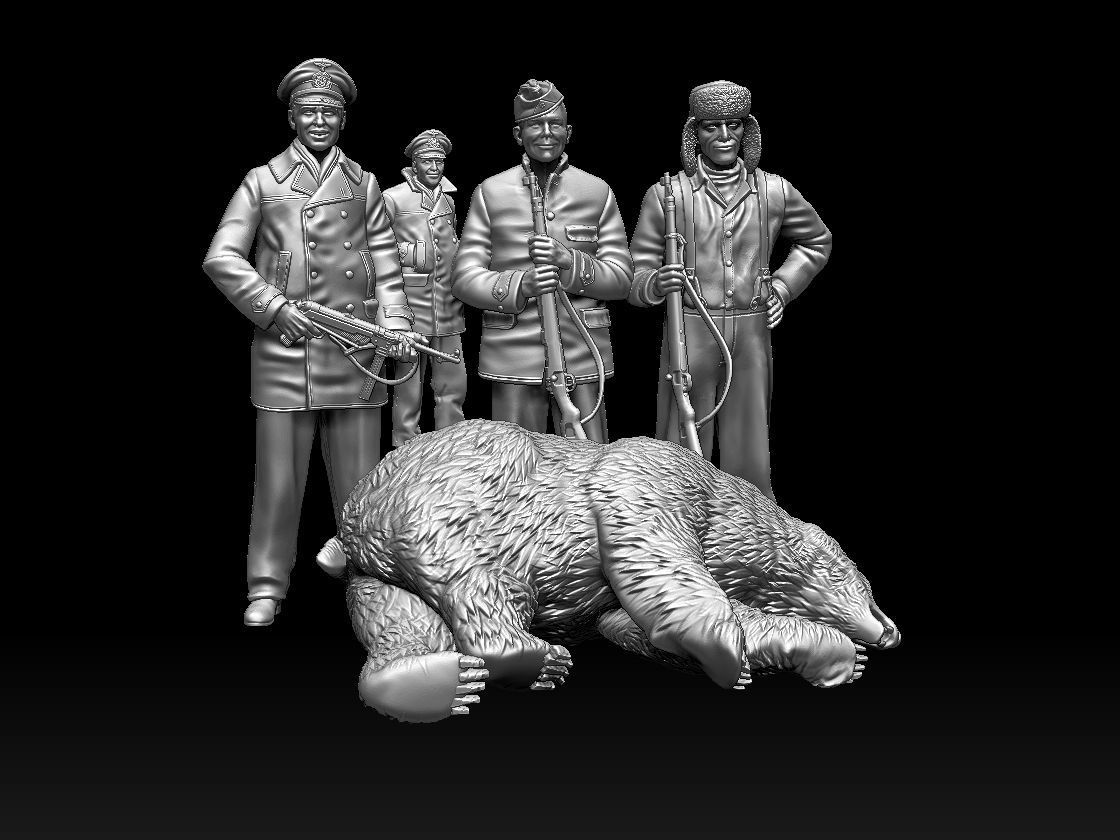 GERMAN sailors and polar bear 3D print model_24