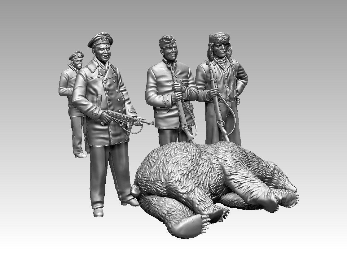 GERMAN sailors and polar bear 3D print model_33