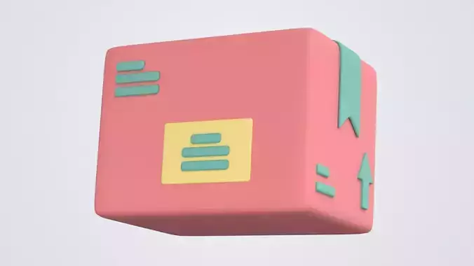 Parcel Box 3D Icon