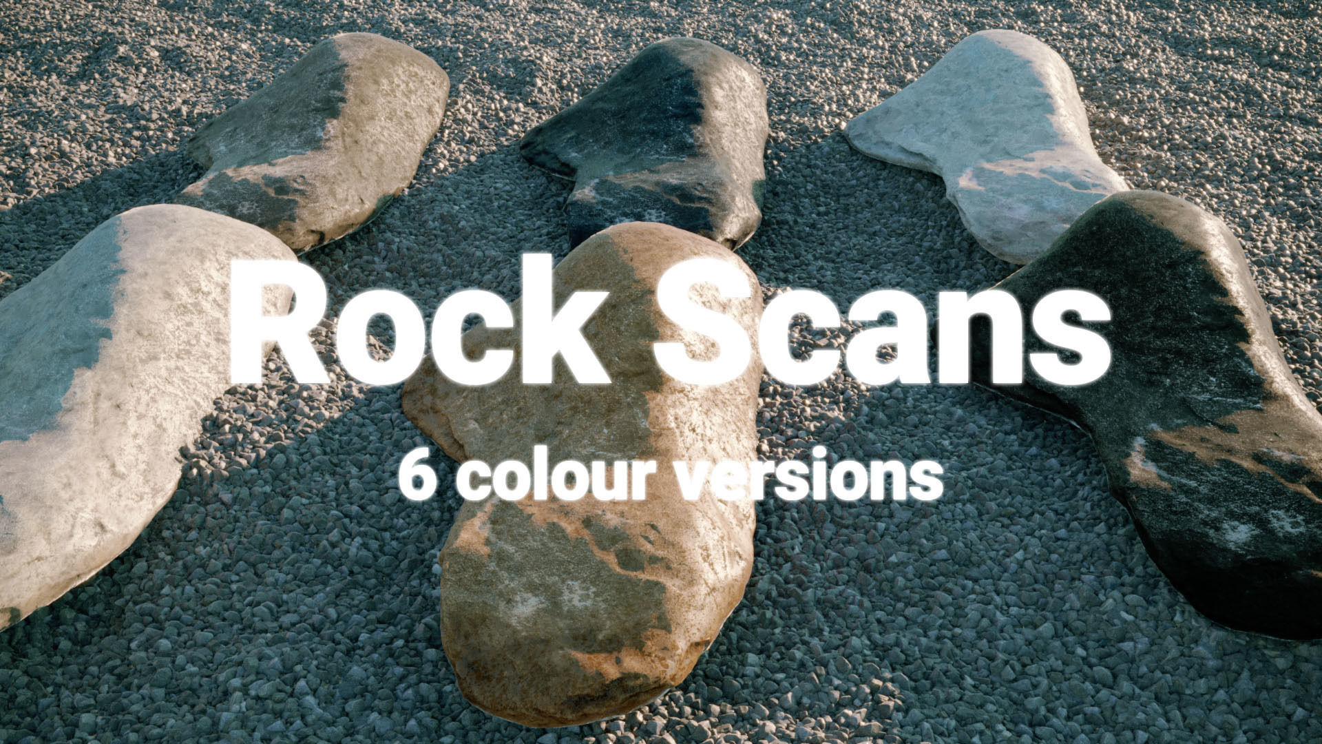 Animated Boy and Mossy Sharp Rocks 3D Model Collection_17