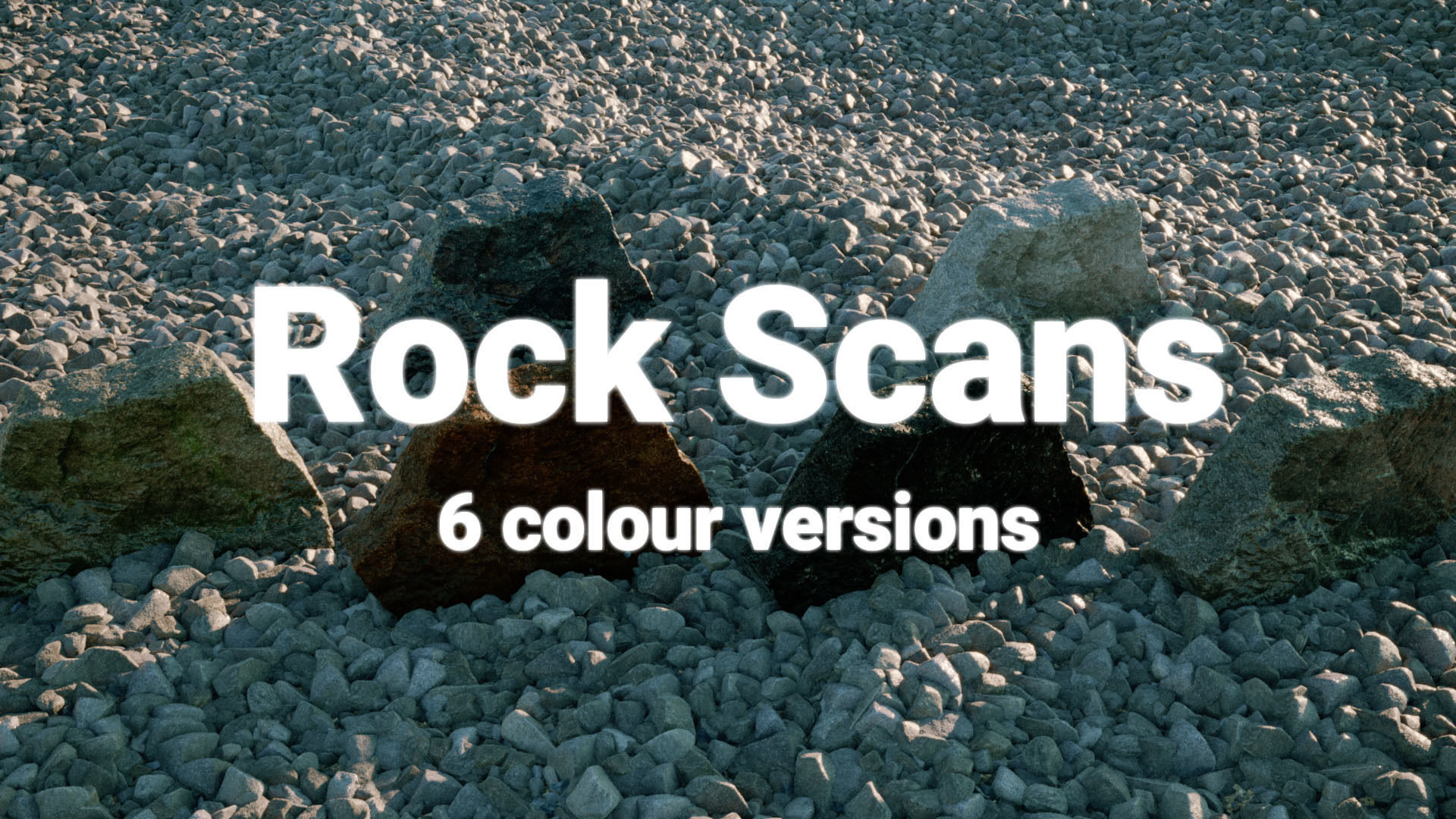 Animated Boy and Mossy Sharp Rocks 3D Model Collection_11
