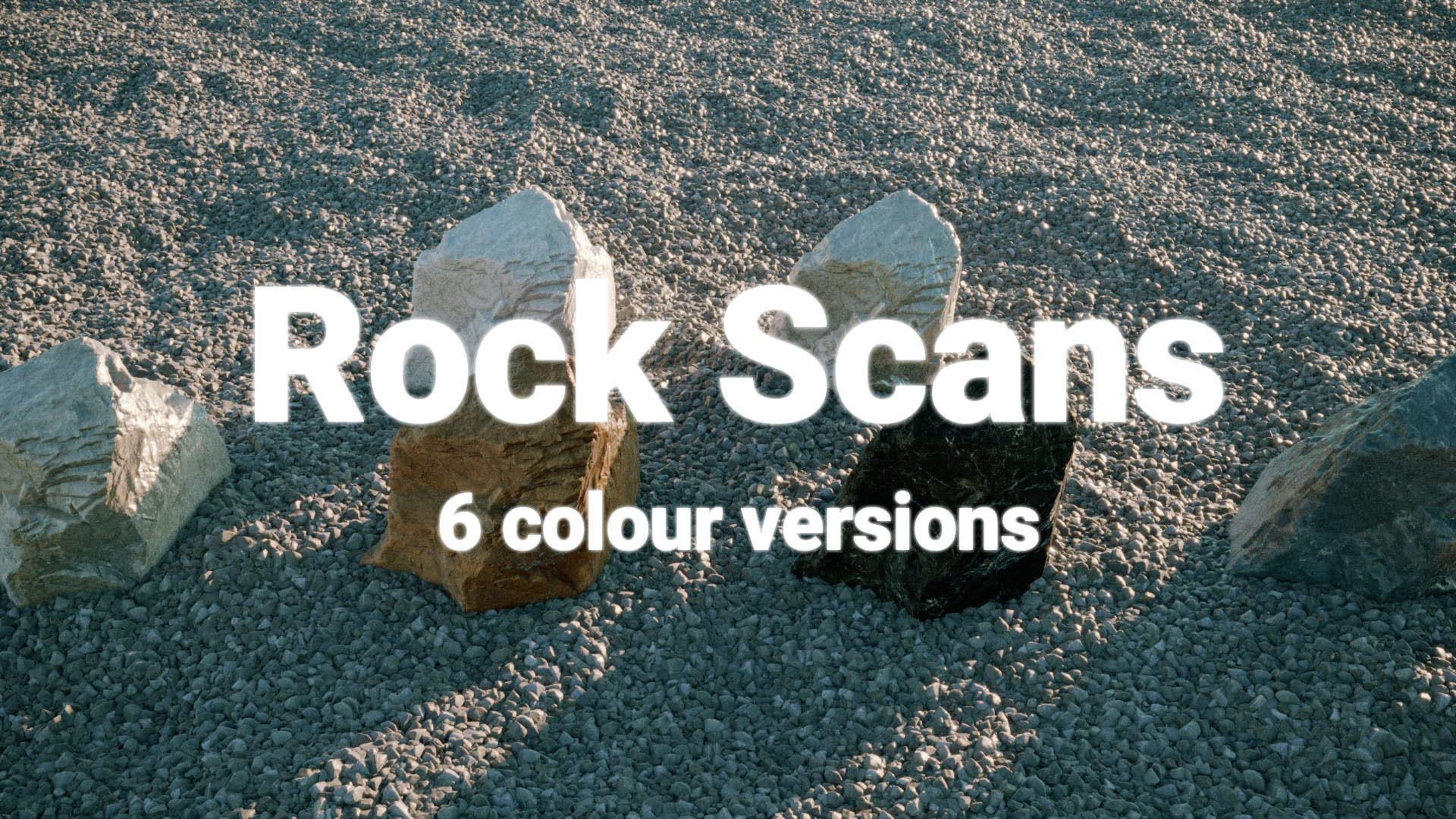 Animated Boy and Mossy Sharp Rocks 3D Model Collection_23