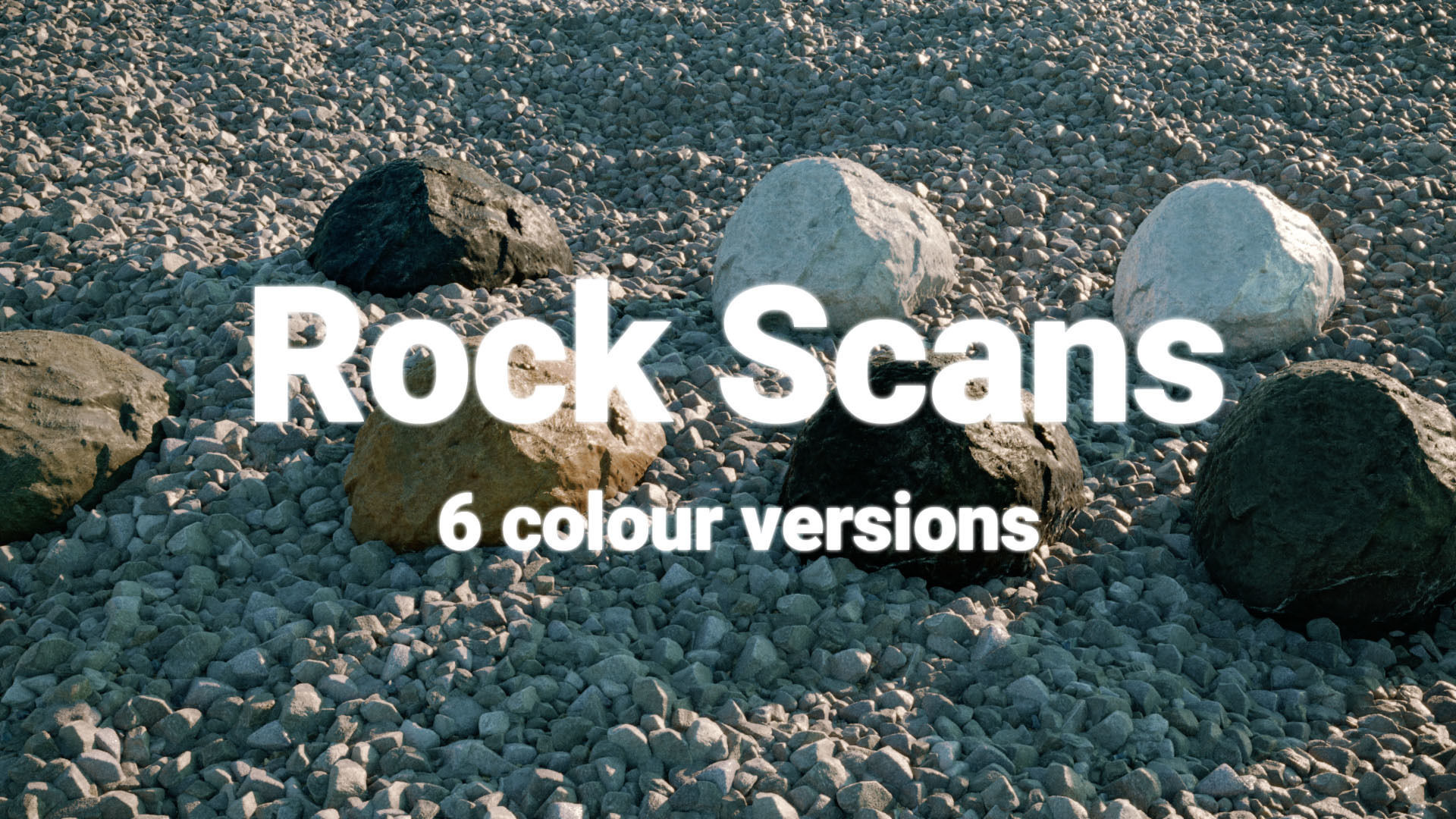 Animated Boy and Mossy Sharp Rocks 3D Model Collection_12