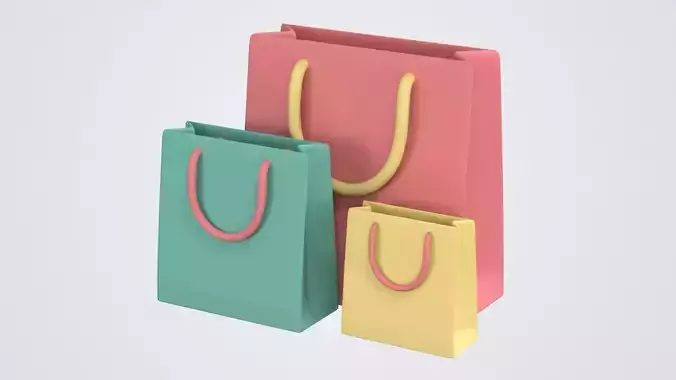 Shopping Bag 3D Icon