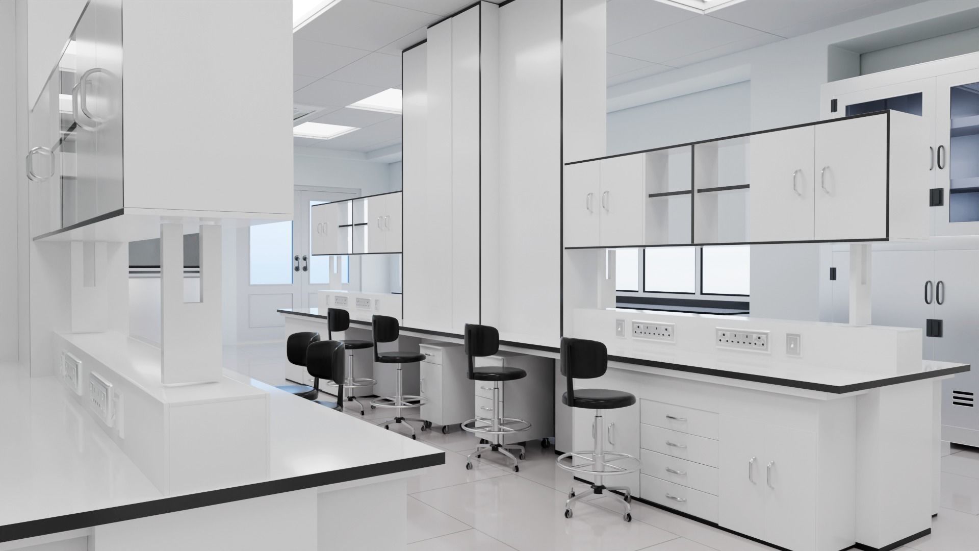 Science laboratory 3D 3D model_2