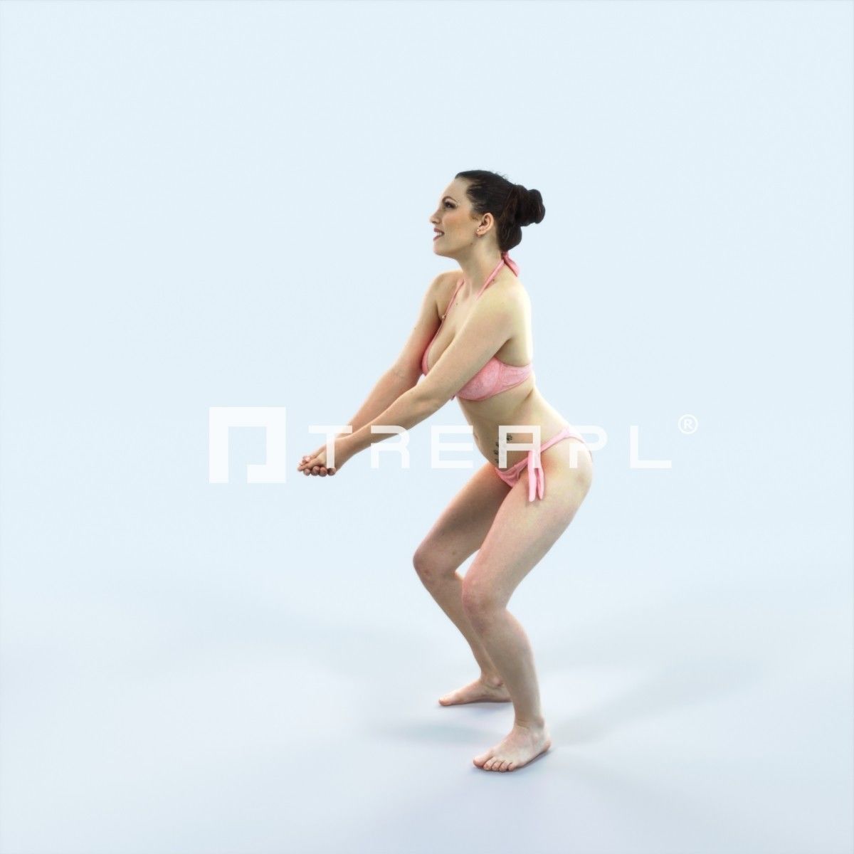 Boy and Big Sharp Moss Rocks 3D Model Collection_43