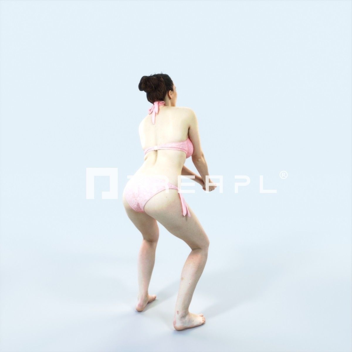 Boy and Big Sharp Moss Rocks 3D Model Collection_42