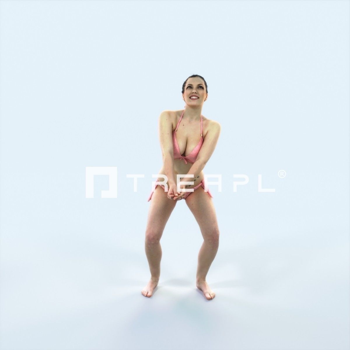 Boy and Big Sharp Moss Rocks 3D Model Collection_41