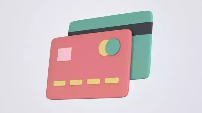 Debit Credit Card 3D Icon