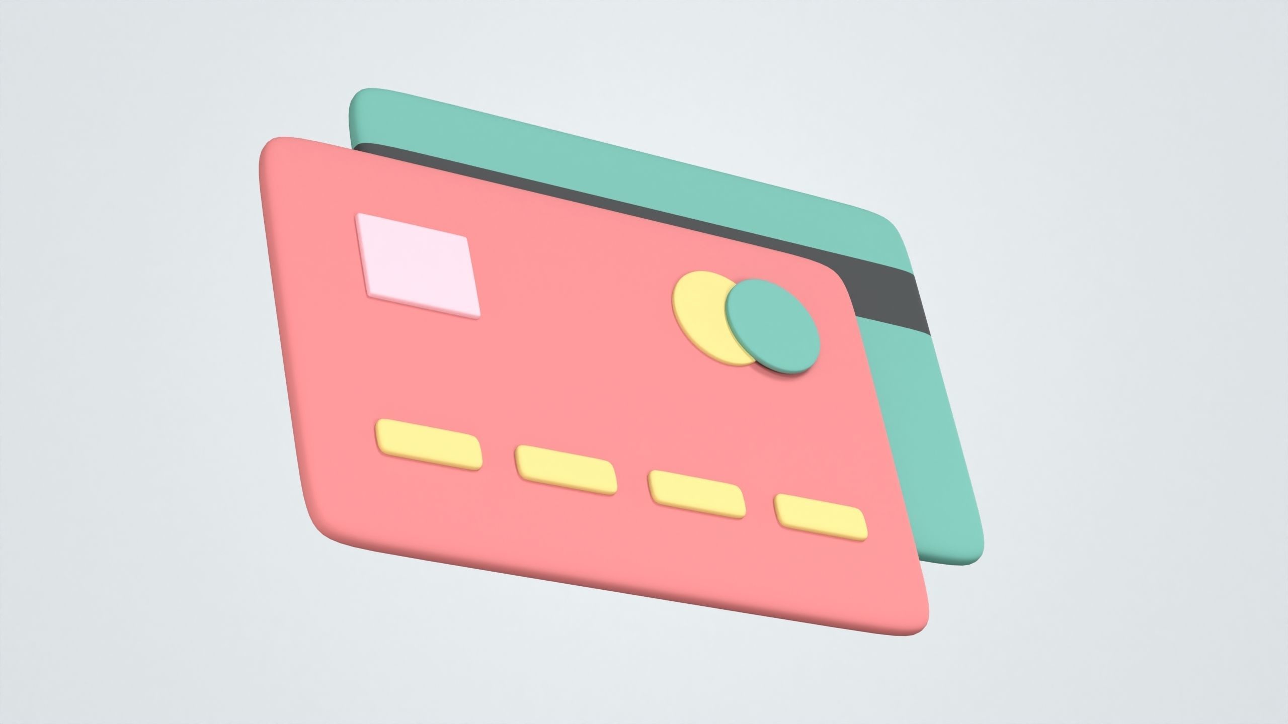 Debit Credit Card 3D Icon 3D model | CGTrader