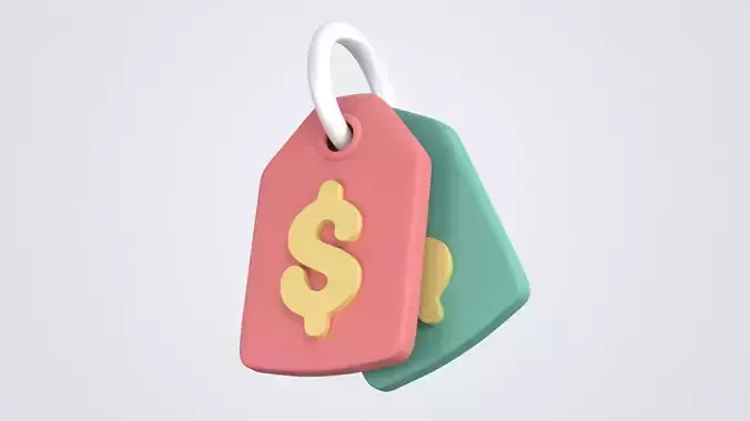 Price Tag 3D Icon 3D model