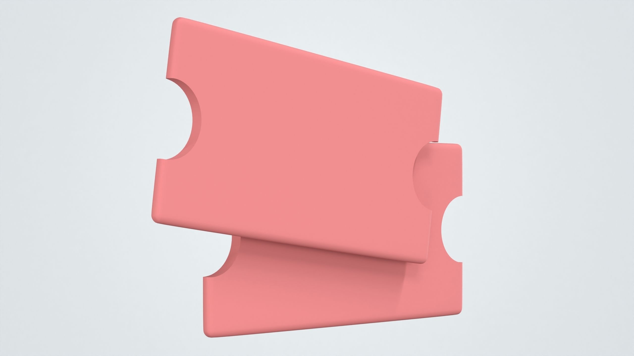 Discount Coupon Ticket 3D Icon 3D model_4