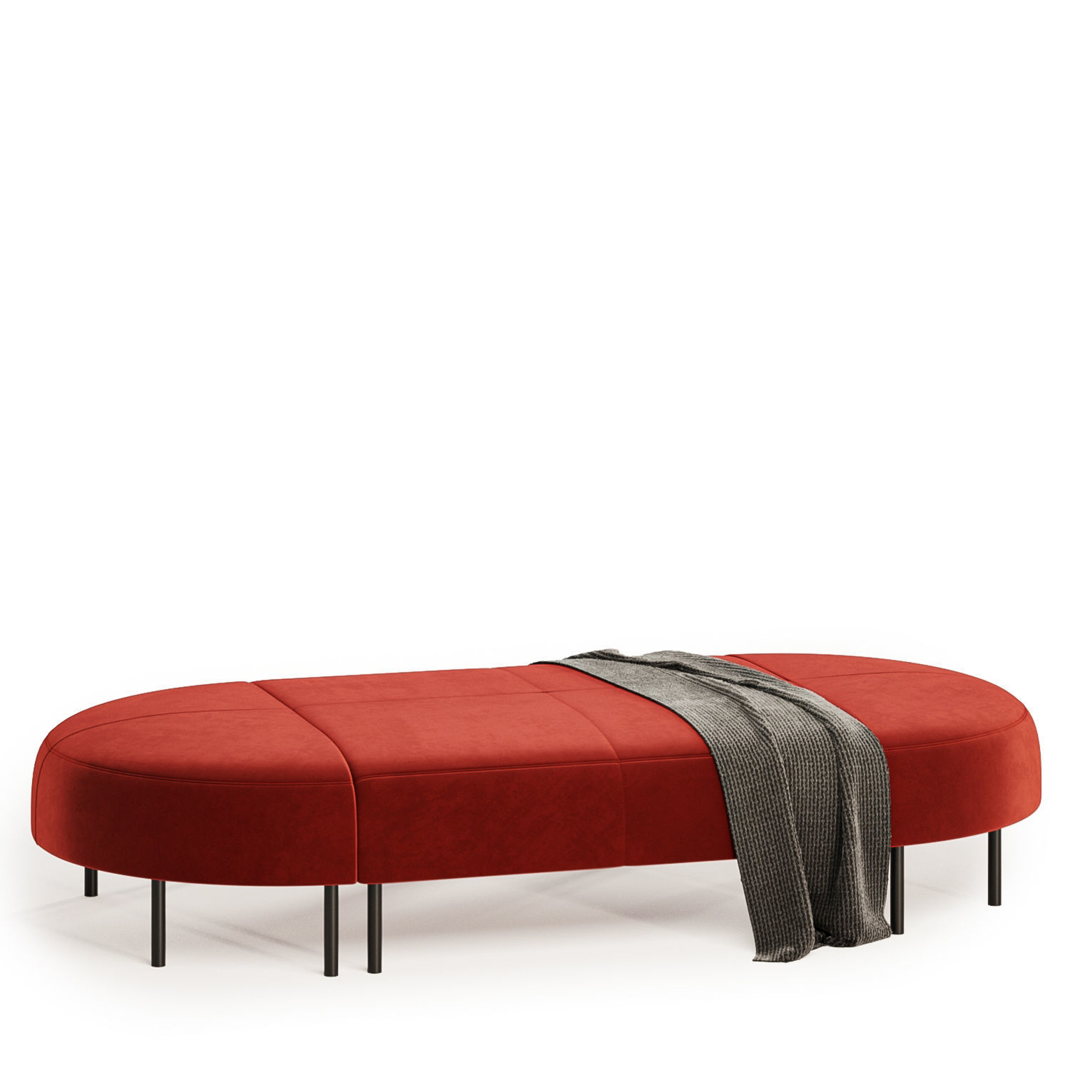 Bench VARIETY 8 seater 3D model_1