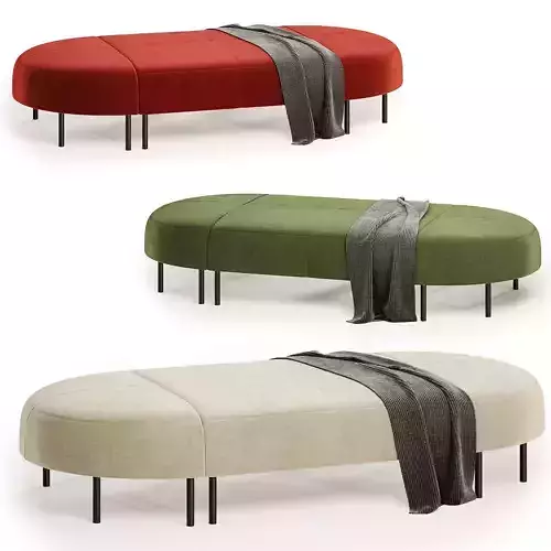 Bench VARIETY 8 seater 3D model