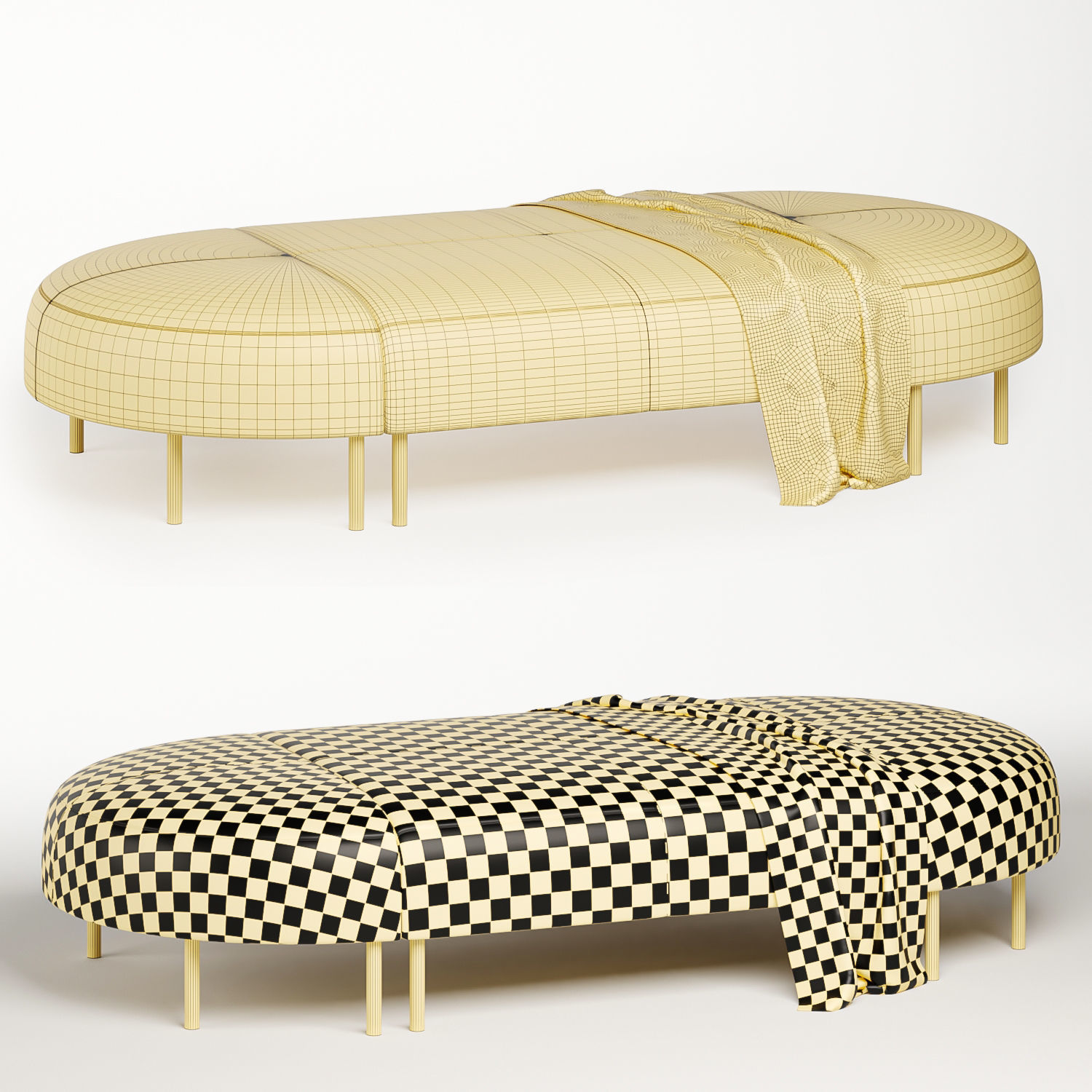 Bench VARIETY 8 seater 3D model_6