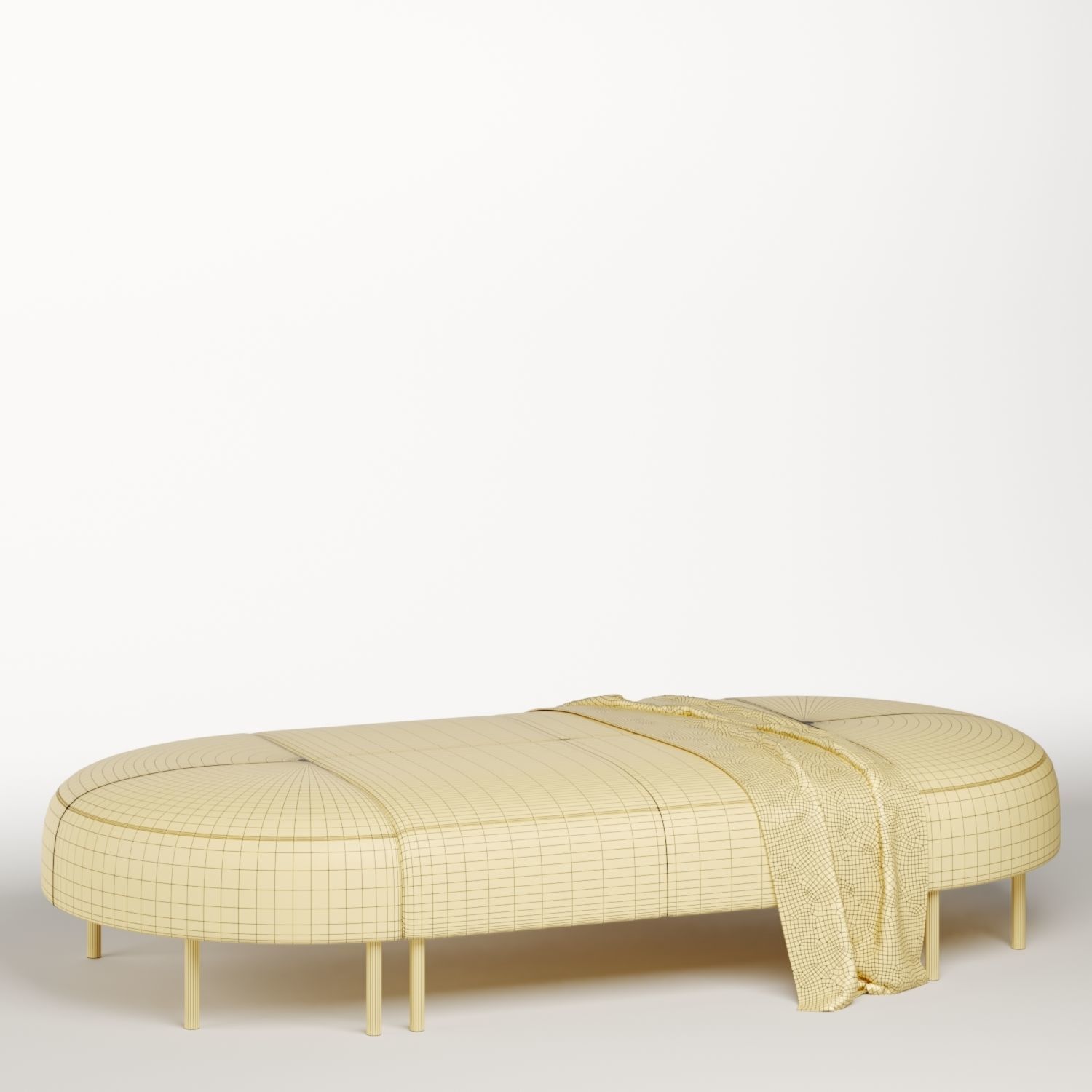 Bench VARIETY 8 seater 3D model_5