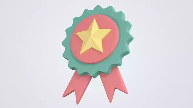 Star Badge 3D Icon