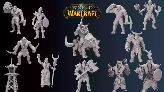 Orc Family warcraft 3D Model Collection