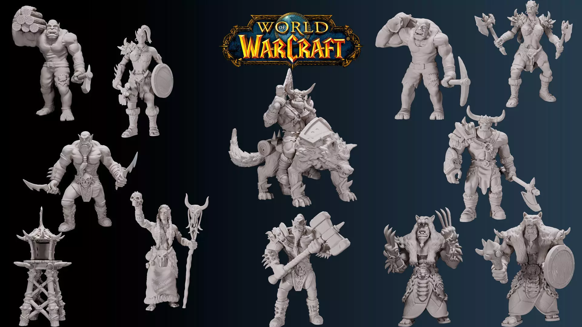 Orc Family warcraft 3D Model Collection_0
