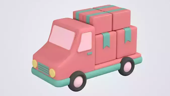Delivery Truck 3D Icon