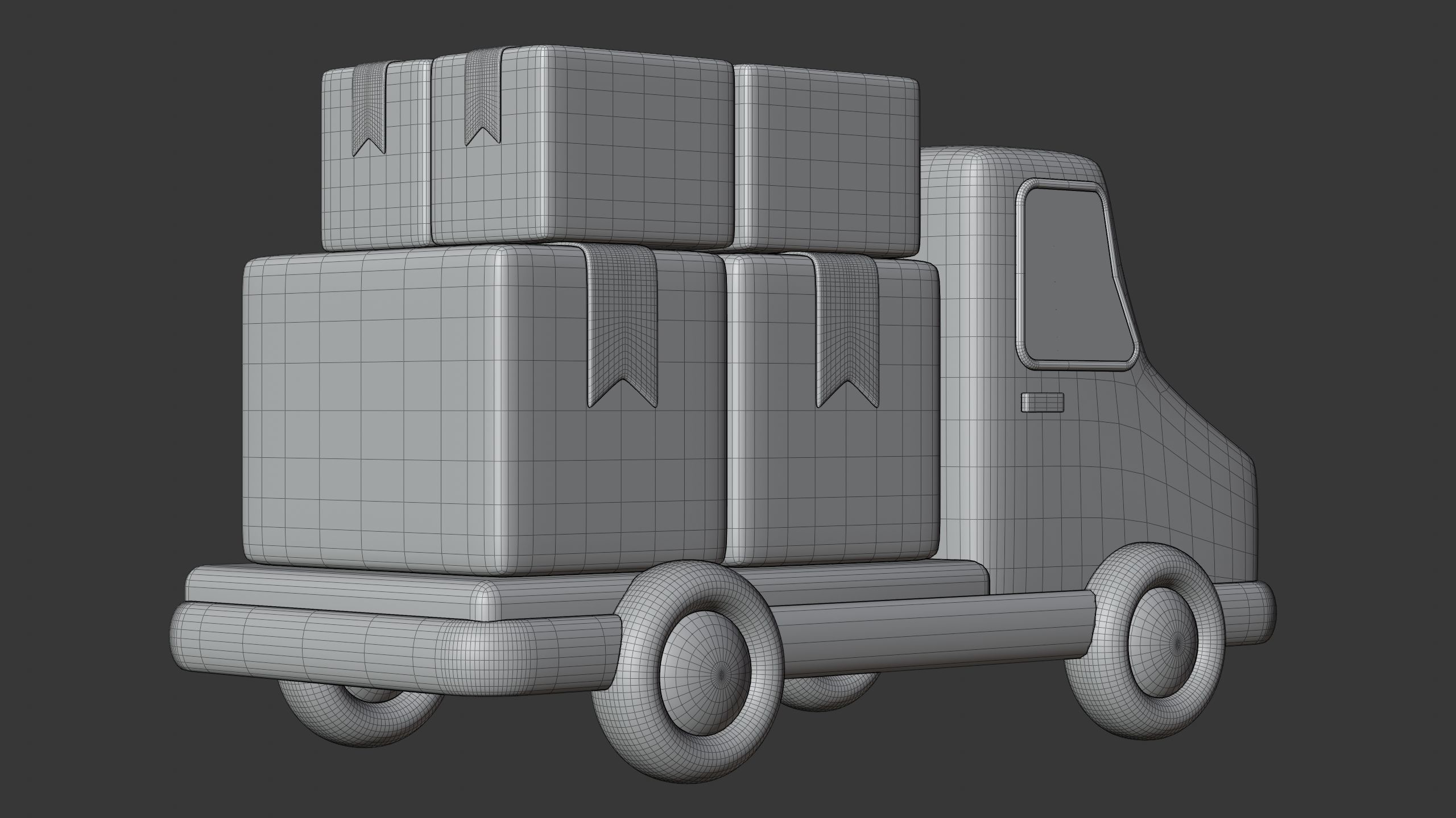 Delivery Truck 3D Icon 3D model_10