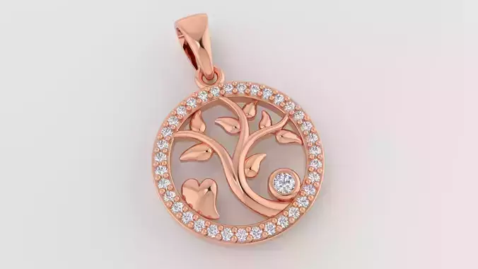 3dm and stl tree pendant printable jewelry model