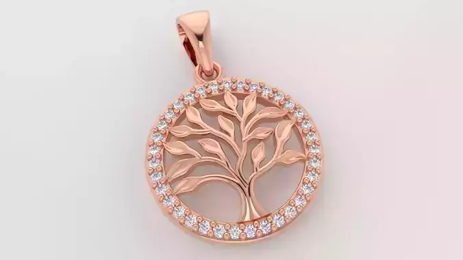 3dm and stl tree pendant printable jewelry model