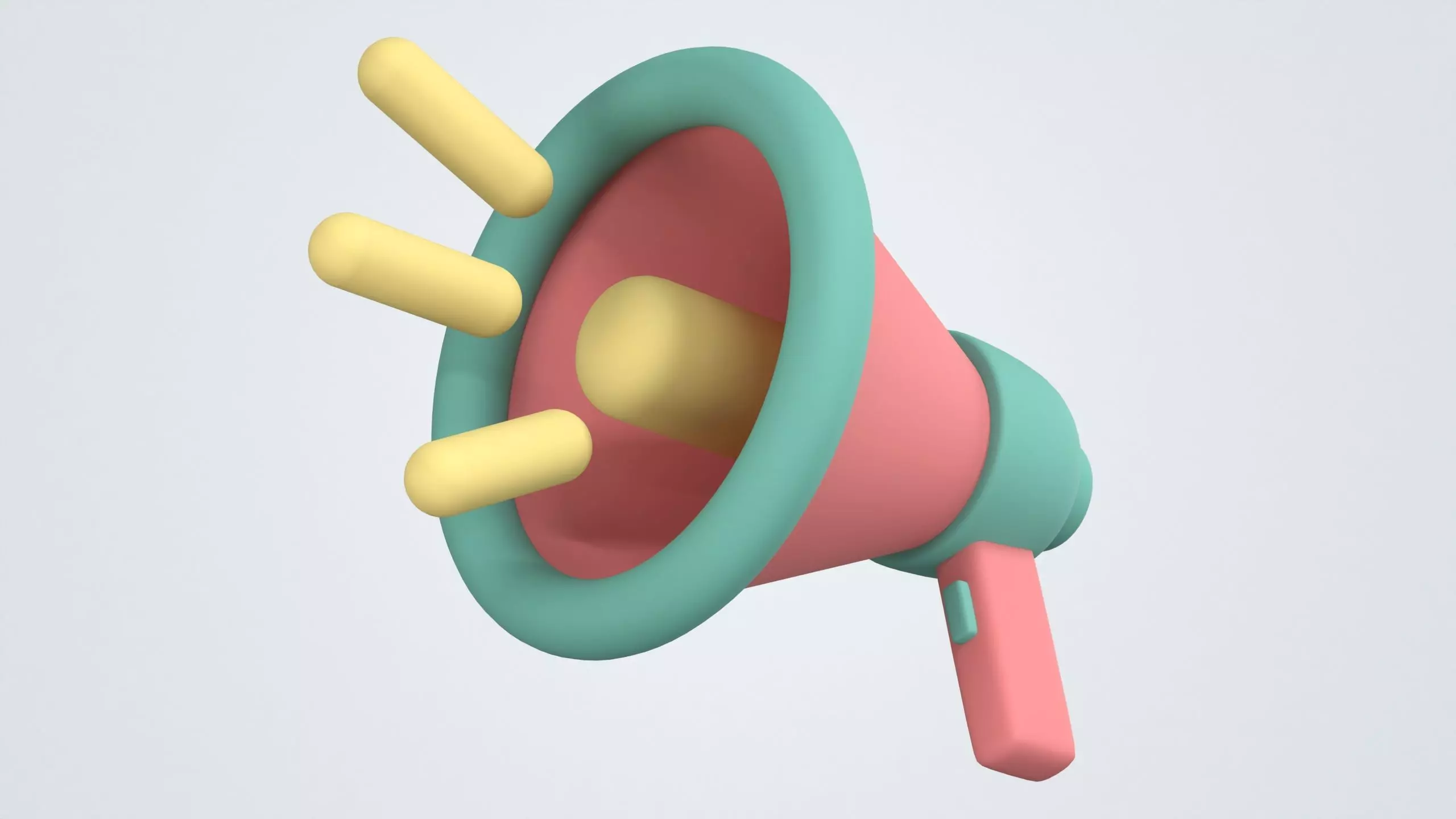 Megaphone 3D Icon 3D model_0