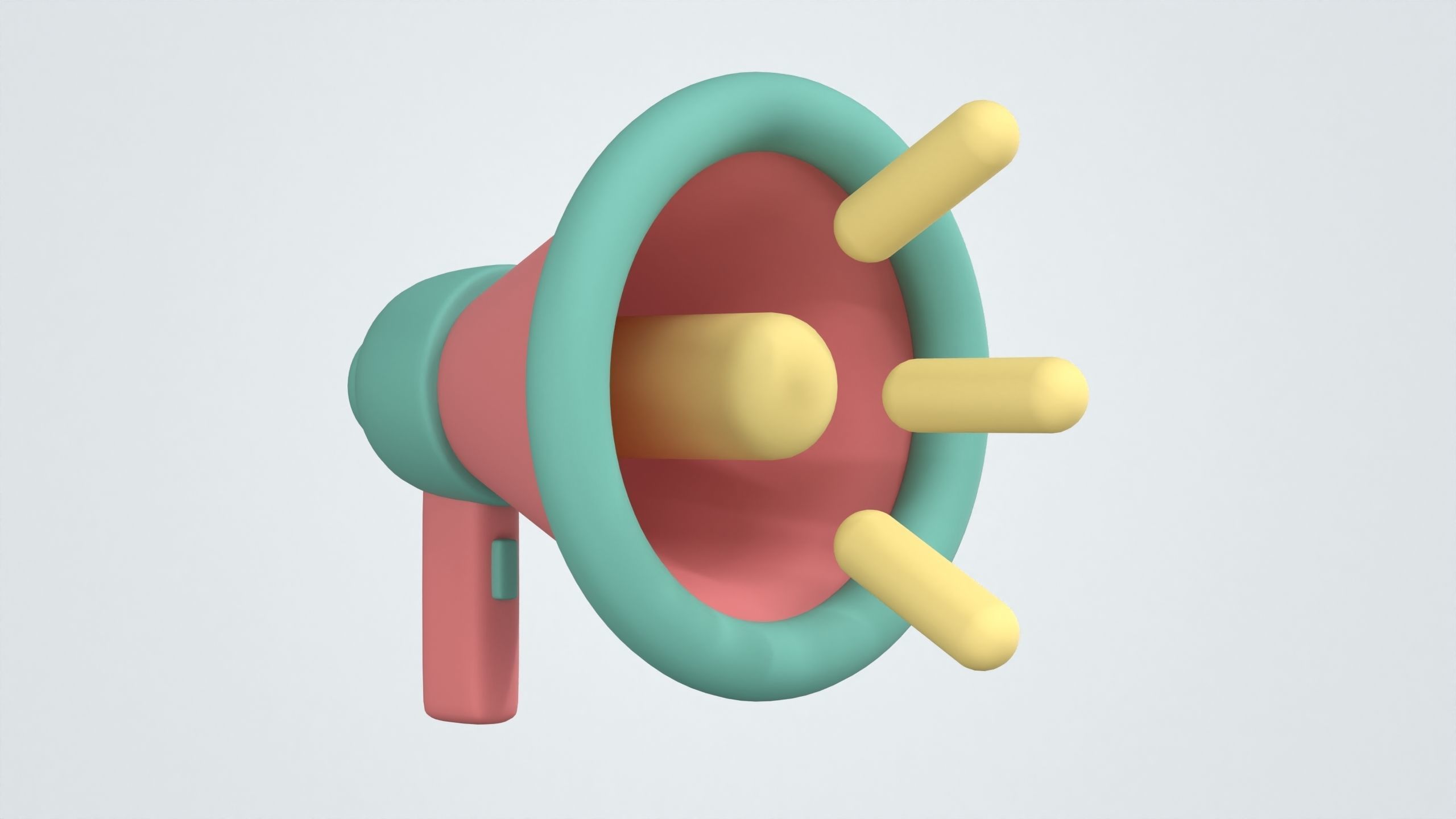 Megaphone 3D Icon 3D model_2