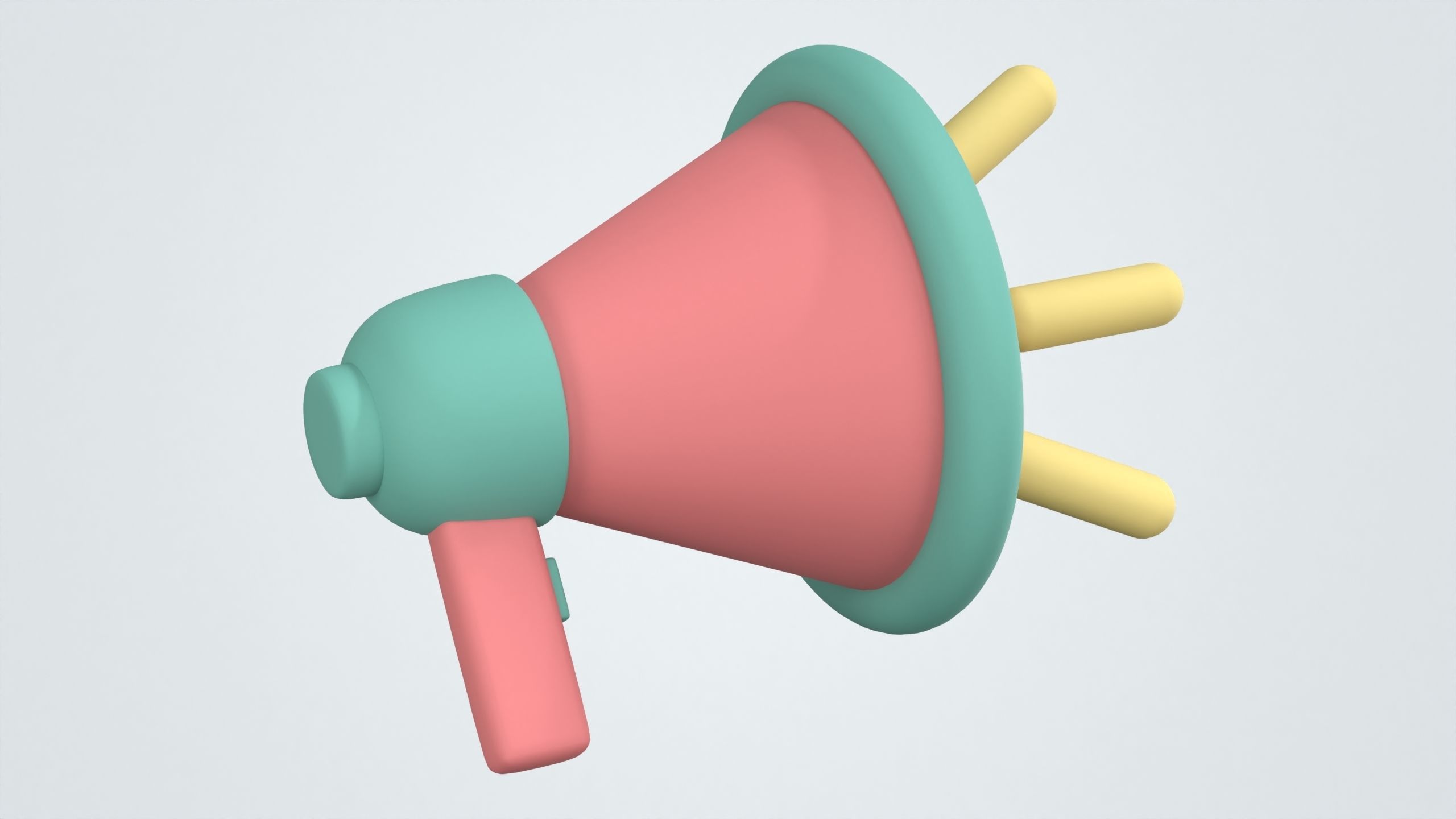 Megaphone 3D Icon 3D model_5