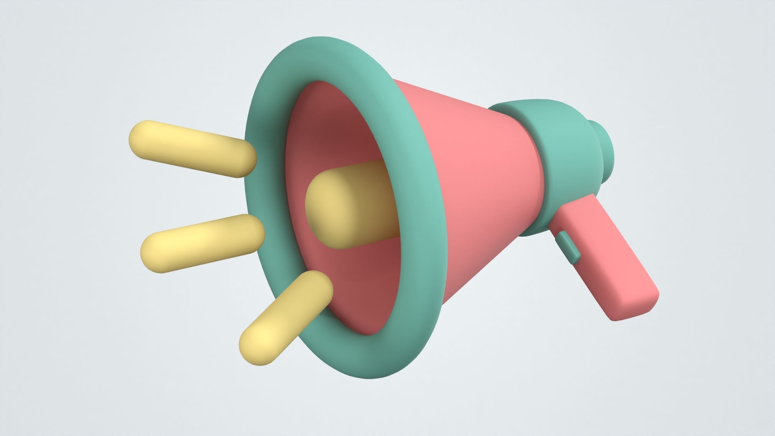 Megaphone 3D Icon 3D model_4
