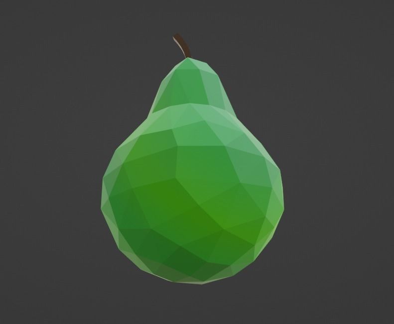 Low Poly Pear Low-poly 3D model_3