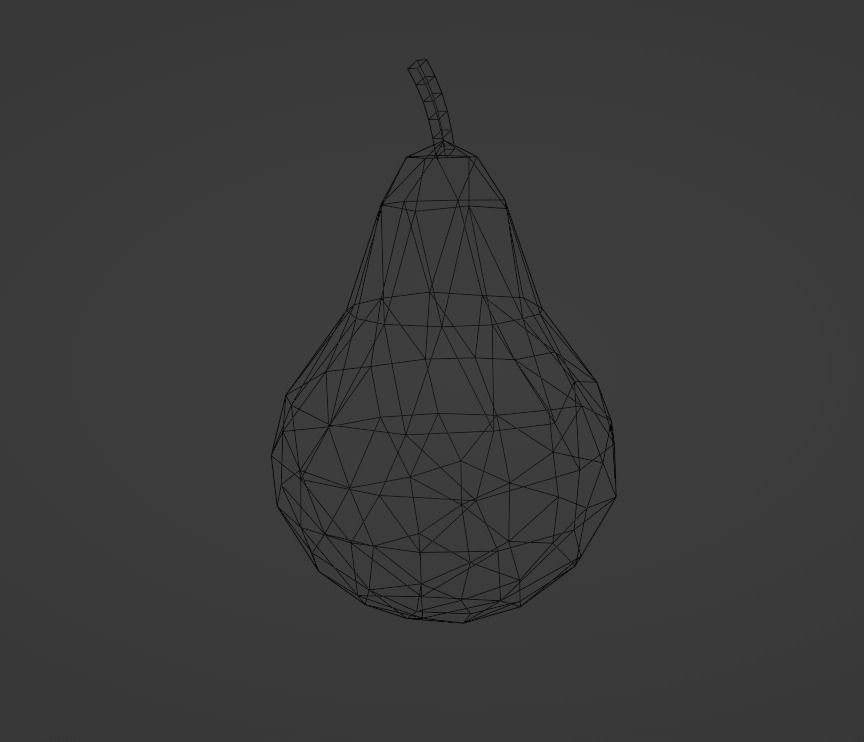 Low Poly Pear Low-poly 3D model_6