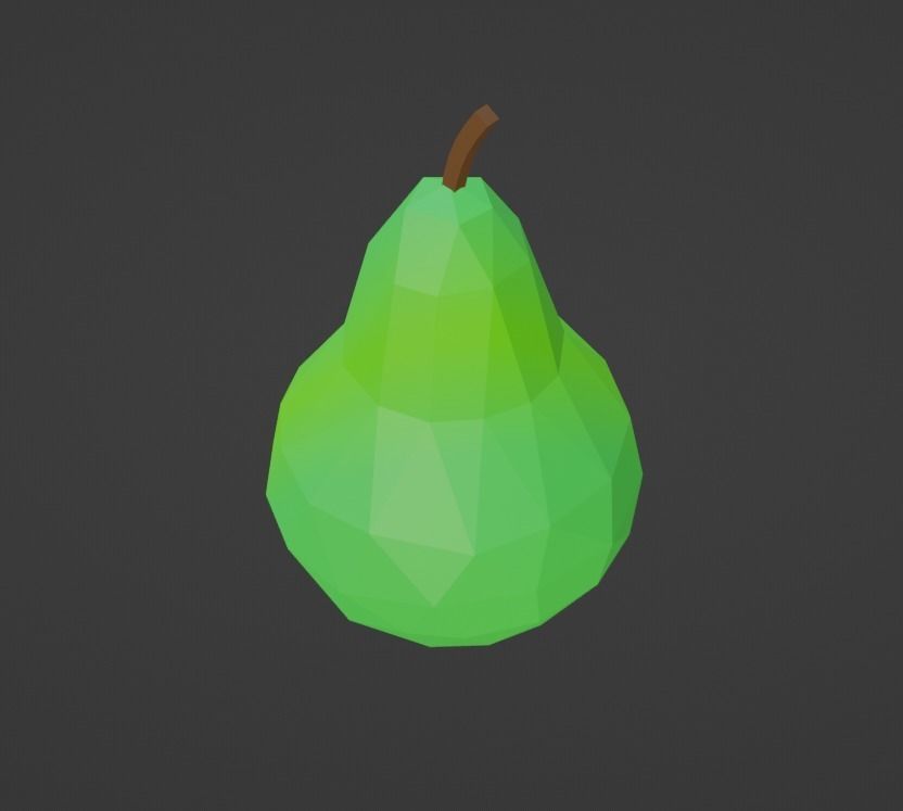 Low Poly Pear Low-poly 3D model_1