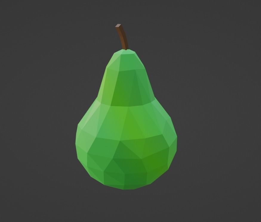 Low Poly Pear Low-poly 3D model_5